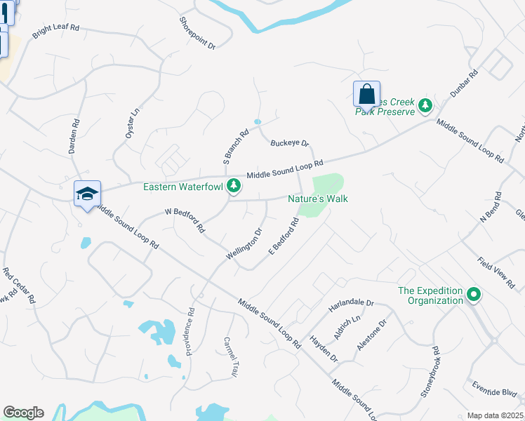 map of restaurants, bars, coffee shops, grocery stores, and more near 321 Wellington Drive in Wilmington