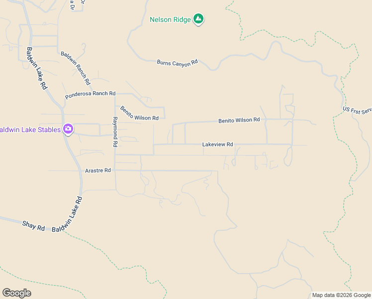 map of restaurants, bars, coffee shops, grocery stores, and more near 46865 Pioneer Town Road in Big Bear
