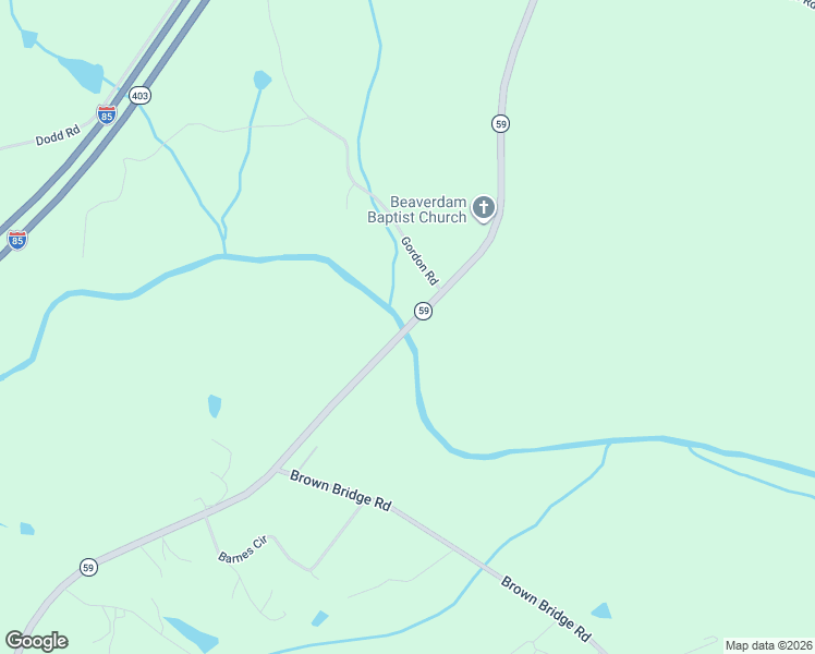 map of restaurants, bars, coffee shops, grocery stores, and more near 1468 Georgia 59 in Commerce