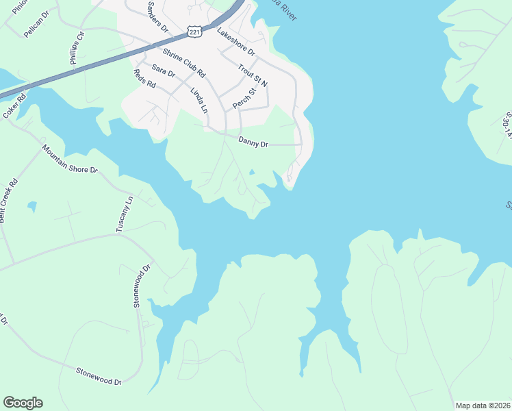 map of restaurants, bars, coffee shops, grocery stores, and more near 414 Shrine Club Road in Greenwood