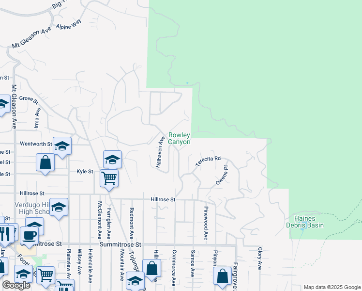 map of restaurants, bars, coffee shops, grocery stores, and more near 10859 Amidon Place in Los Angeles