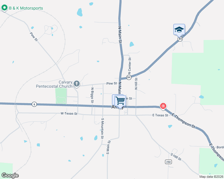 map of restaurants, bars, coffee shops, grocery stores, and more near 119 Pine Street in Amity