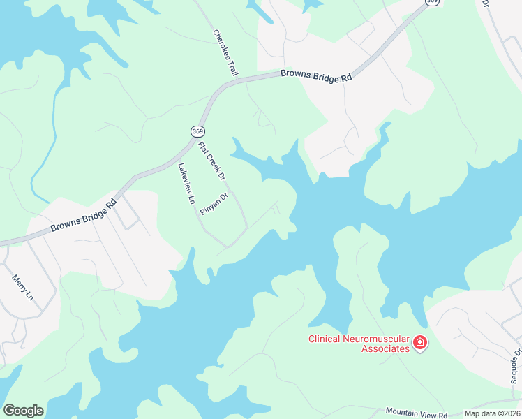 map of restaurants, bars, coffee shops, grocery stores, and more near 4625 Lakeview Ln in Gainesville