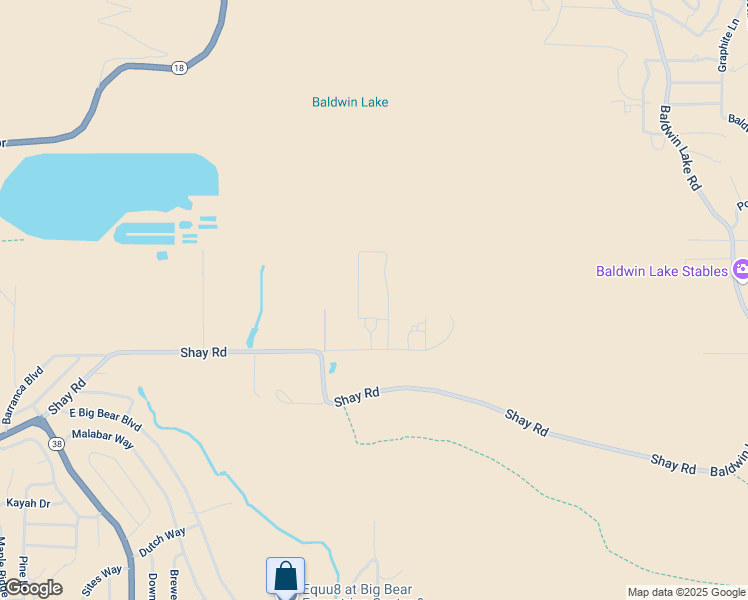 map of restaurants, bars, coffee shops, grocery stores, and more near 1635 Shay Road in Big Bear