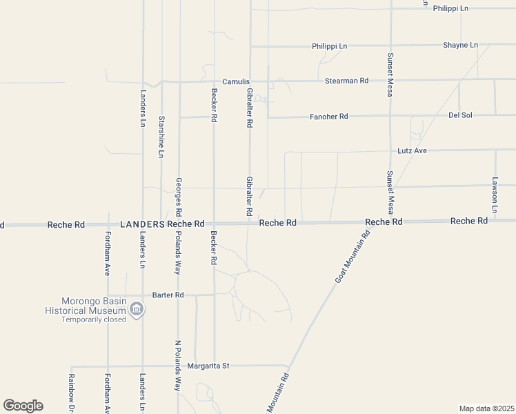 map of restaurants, bars, coffee shops, grocery stores, and more near 58522 Reche Road in Homestead Valley