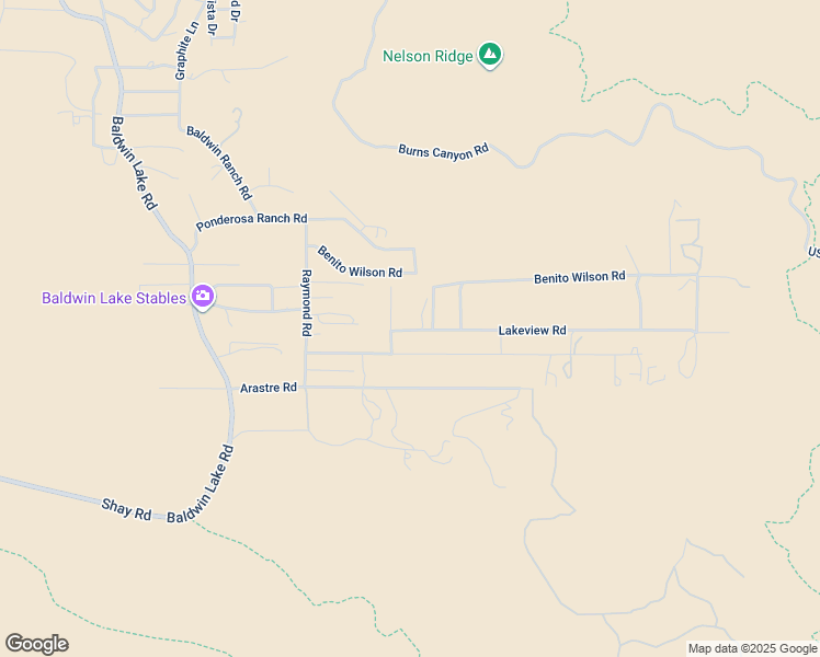 map of restaurants, bars, coffee shops, grocery stores, and more near 46685 Benito Wilson Road in Big Bear