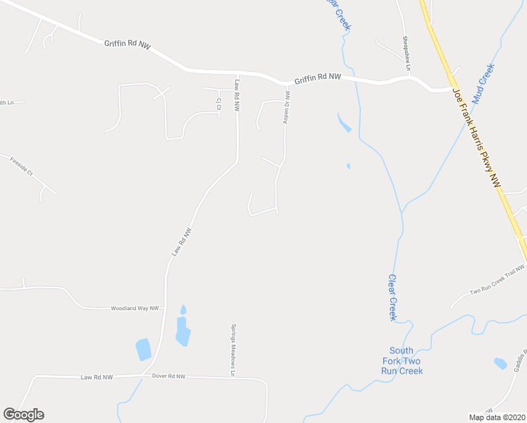 map of restaurants, bars, coffee shops, grocery stores, and more near 13 Rocky Avenue Northwest in Cartersville