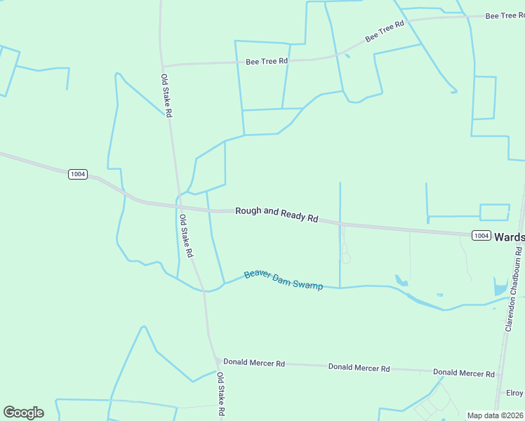 map of restaurants, bars, coffee shops, grocery stores, and more near 6186-7006 Rough and Ready Road in Chadbourn