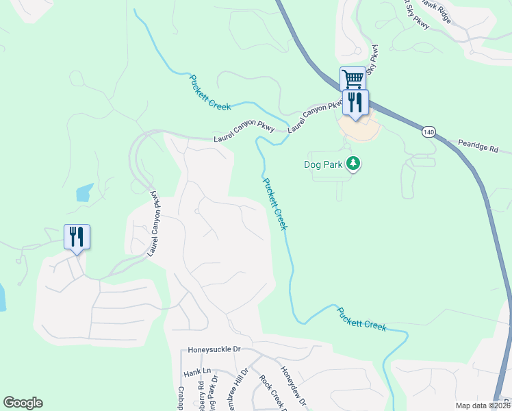 map of restaurants, bars, coffee shops, grocery stores, and more near 403 Ridgeway Lane in Canton