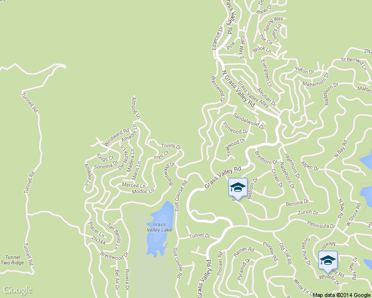 map of restaurants, bars, coffee shops, grocery stores, and more near 929 Trinity Drive in Lake Arrowhead