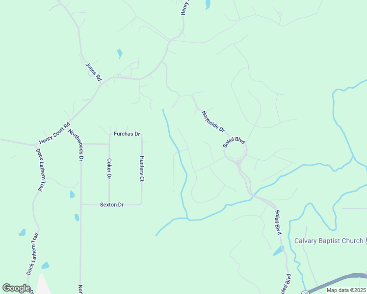 map of restaurants, bars, coffee shops, grocery stores, and more near 438 Southland Circle in Canton