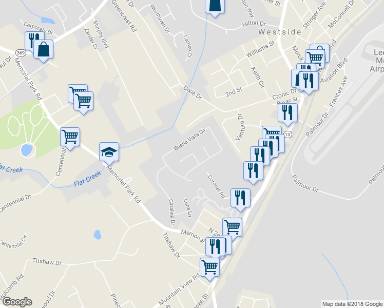 map of restaurants, bars, coffee shops, grocery stores, and more near 2475 Canary Court in Gainesville