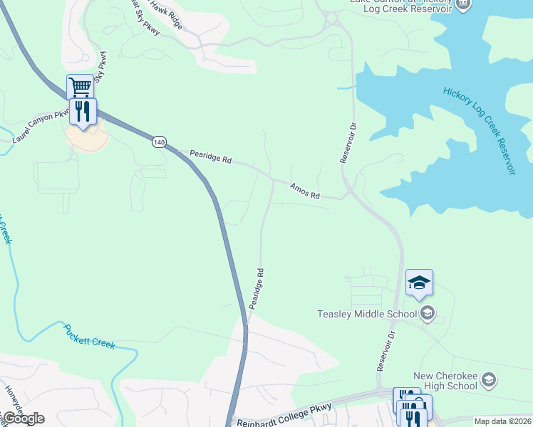 map of restaurants, bars, coffee shops, grocery stores, and more near 430 Pearidge Road in Canton