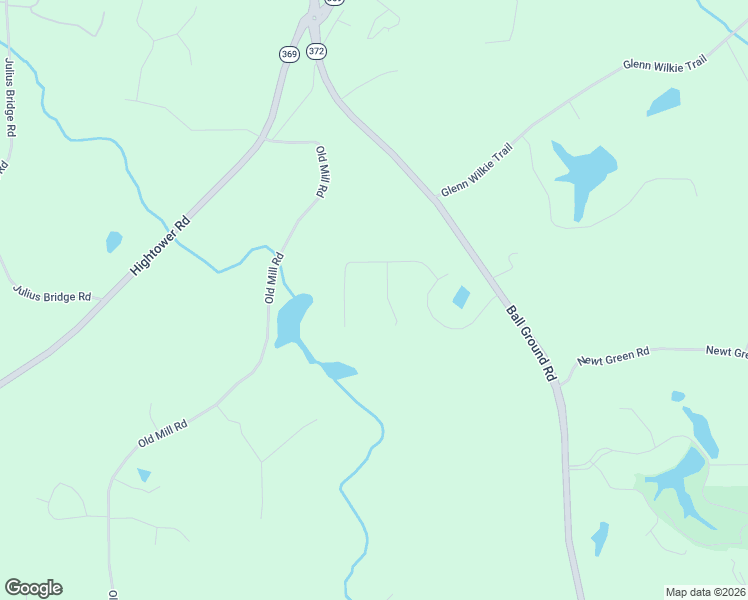 map of restaurants, bars, coffee shops, grocery stores, and more near 223 Hollyberry Way in Ball Ground