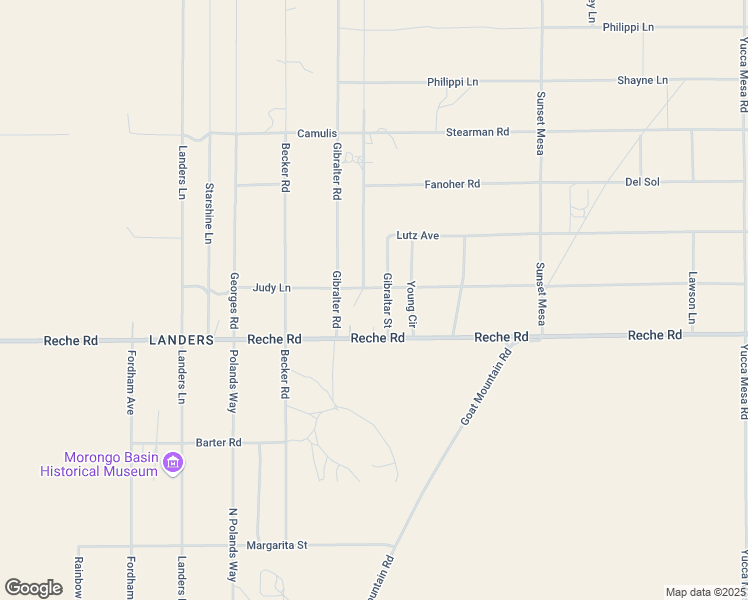 map of restaurants, bars, coffee shops, grocery stores, and more near 58575 Cubero Road in Landers