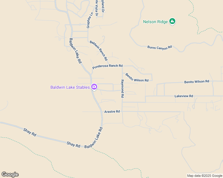 map of restaurants, bars, coffee shops, grocery stores, and more near 46436 Pioneer Town Road in Big Bear