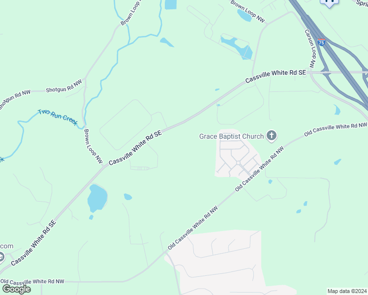 map of restaurants, bars, coffee shops, grocery stores, and more near 726 Cassville White Road Northwest in Cartersville