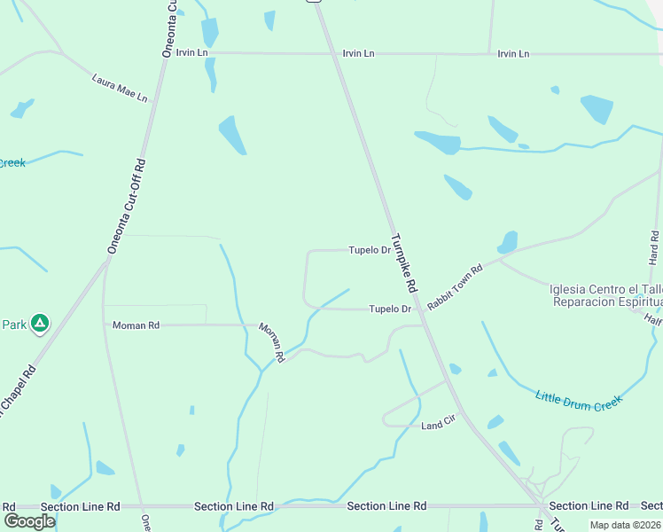 map of restaurants, bars, coffee shops, grocery stores, and more near 181 Tupelo Drive in Albertville