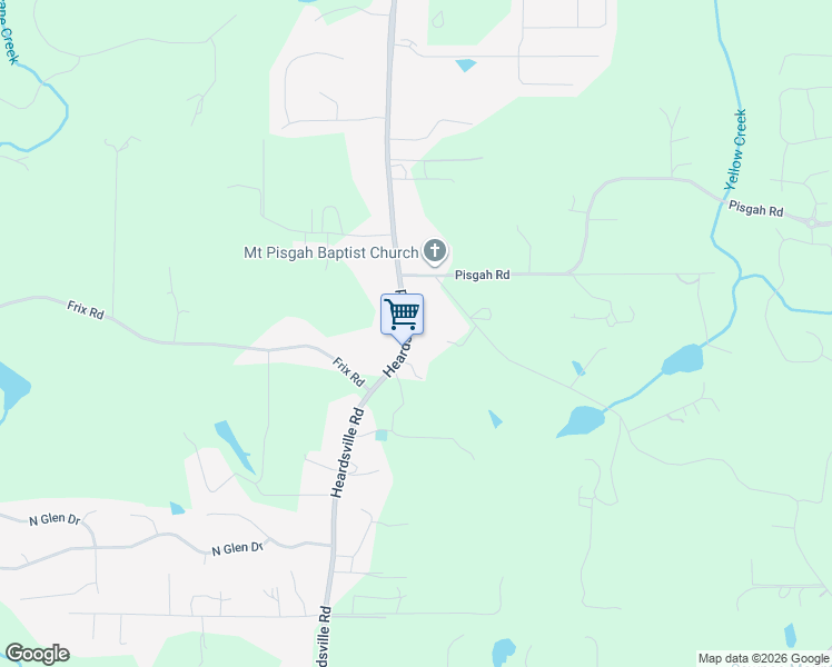 map of restaurants, bars, coffee shops, grocery stores, and more near 6568 Heardsville Road in Cumming