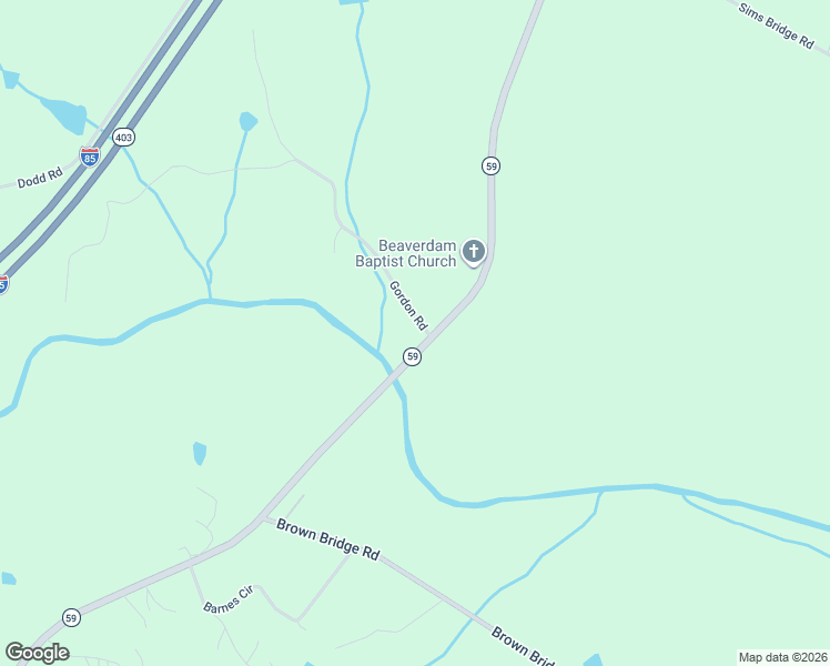 map of restaurants, bars, coffee shops, grocery stores, and more near 1468-1530 Georgia 59 in Commerce