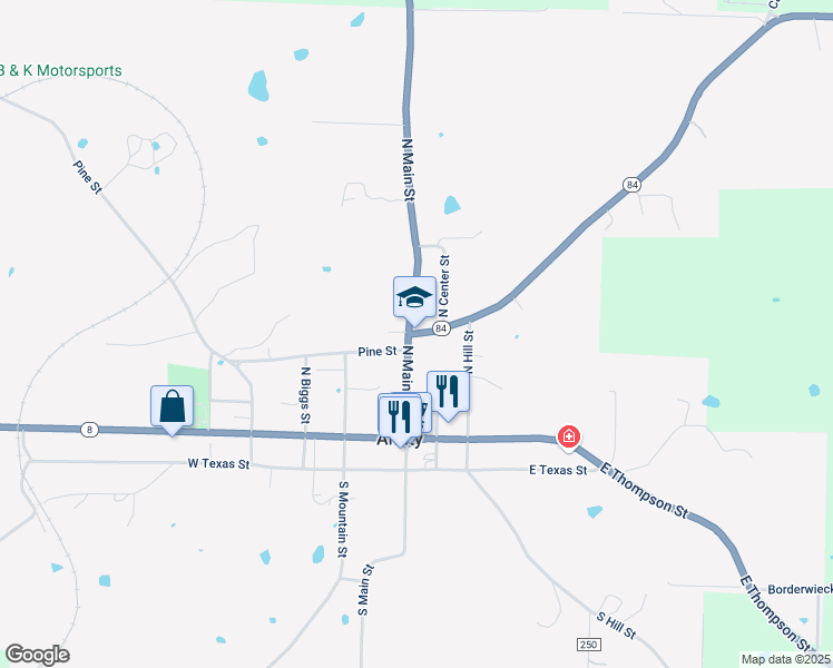 map of restaurants, bars, coffee shops, grocery stores, and more near 111 School Street in Amity