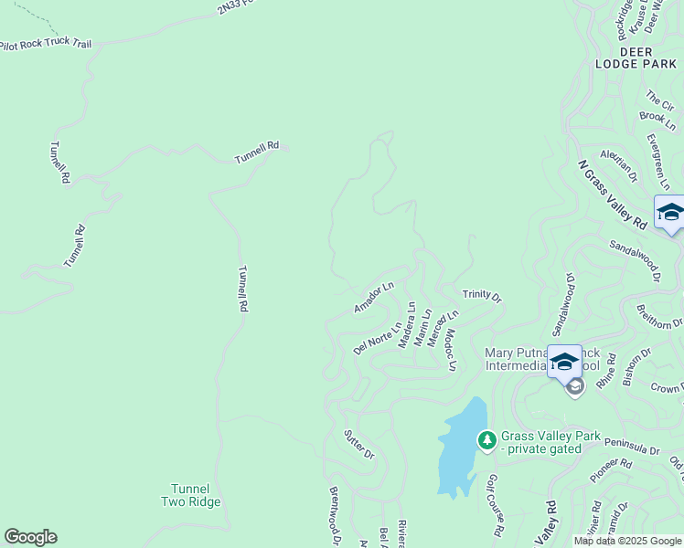 map of restaurants, bars, coffee shops, grocery stores, and more near Black Oaks Drive in San Bernardino County