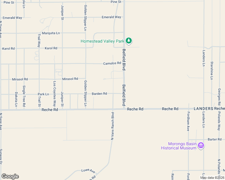 map of restaurants, bars, coffee shops, grocery stores, and more near 1022 Chuckawalla in Landers