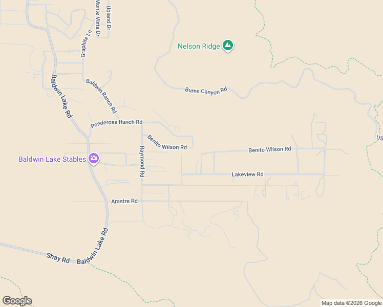 map of restaurants, bars, coffee shops, grocery stores, and more near 40285 Ponderosa Ranch Road in Big Bear