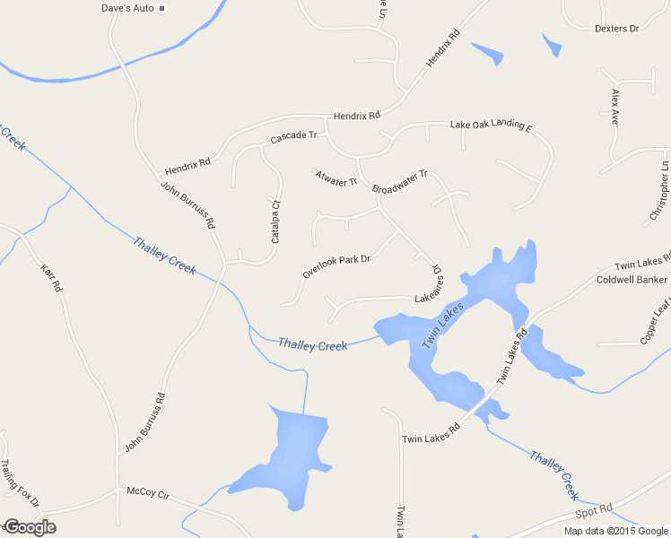 map of restaurants, bars, coffee shops, grocery stores, and more near 6105 Overlook Park Drive in Cumming
