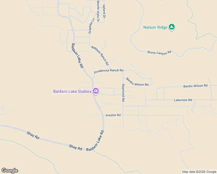 map of restaurants, bars, coffee shops, grocery stores, and more near Pelican Drive in San Bernardino County