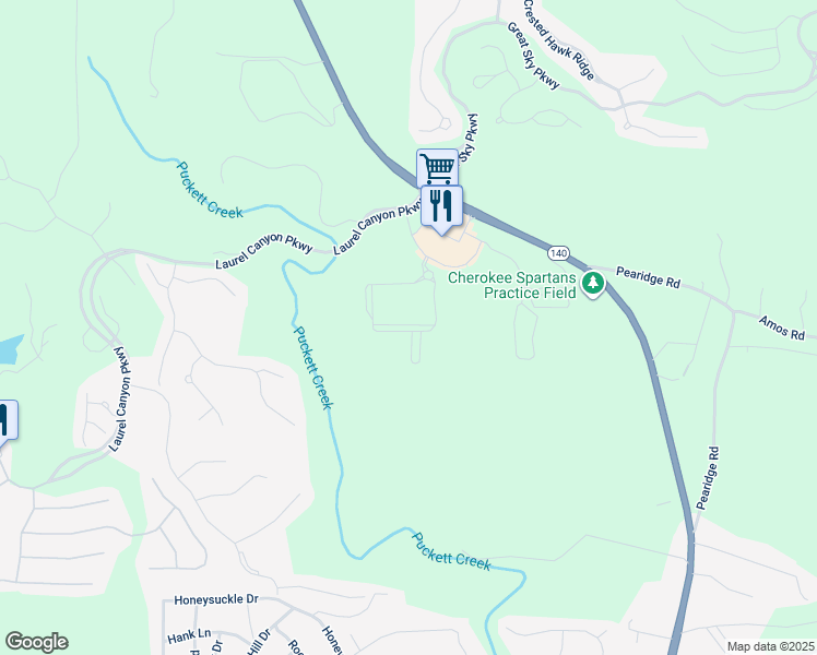 map of restaurants, bars, coffee shops, grocery stores, and more near 30 Laurel Canyon Village Circle in Canton