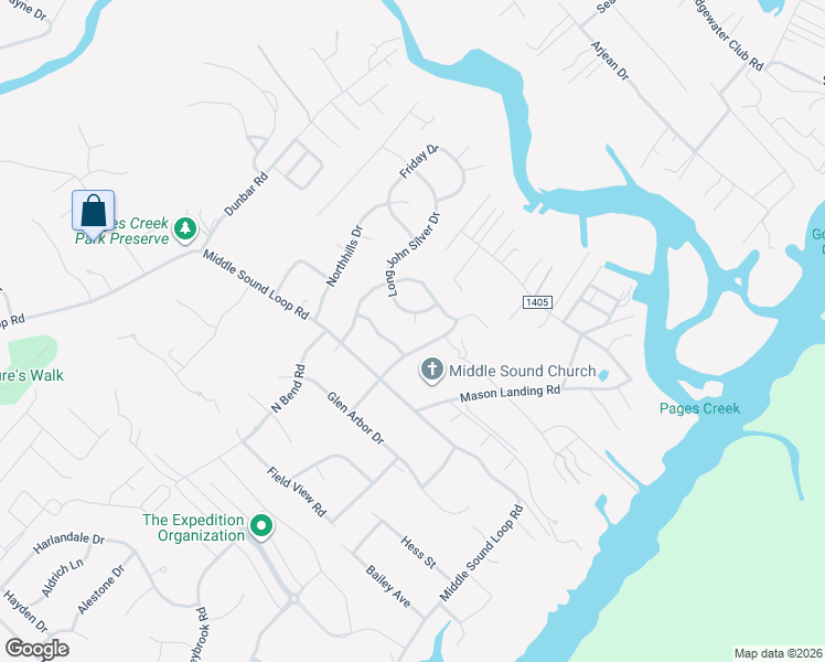 map of restaurants, bars, coffee shops, grocery stores, and more near 113 Long John Silver Drive in Wilmington