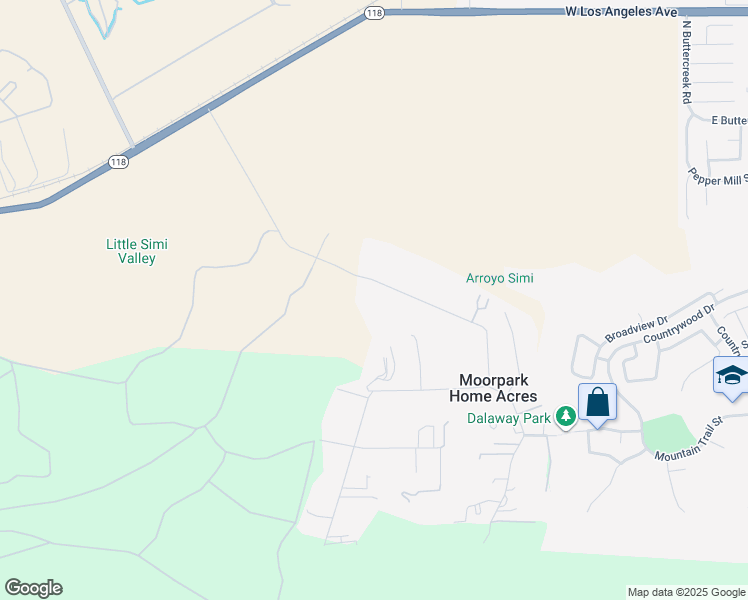 map of restaurants, bars, coffee shops, grocery stores, and more near 4295 Hitch Boulevard in Moorpark