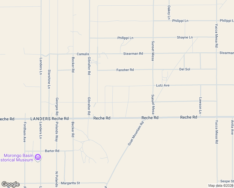 map of restaurants, bars, coffee shops, grocery stores, and more near 58638 Cubero Road in Homestead Valley