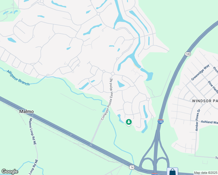map of restaurants, bars, coffee shops, grocery stores, and more near 8223 Compass Pointe East Wynd Northeast in Leland