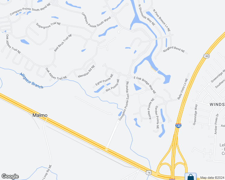 map of restaurants, bars, coffee shops, grocery stores, and more near 2357 Sedgewren Loop Northeast in Leland