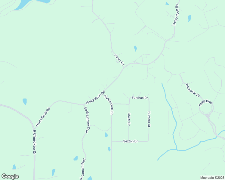 map of restaurants, bars, coffee shops, grocery stores, and more near 864 Henry Scott Rd in Ball Ground