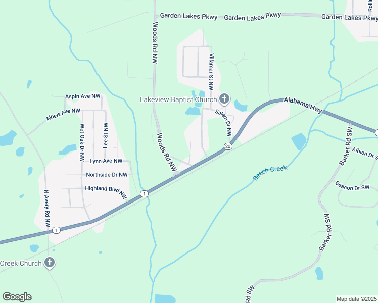 map of restaurants, bars, coffee shops, grocery stores, and more near 36 Woods Road Northwest in Rome