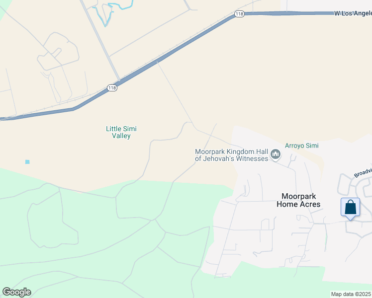 map of restaurants, bars, coffee shops, grocery stores, and more near 4287 Ventavo Road in Moorpark