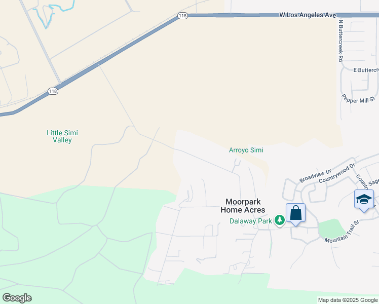 map of restaurants, bars, coffee shops, grocery stores, and more near 4295 Hitch Boulevard in Moorpark