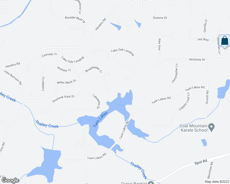 map of restaurants, bars, coffee shops, grocery stores, and more near 6175 Broadwater Tr in Cumming