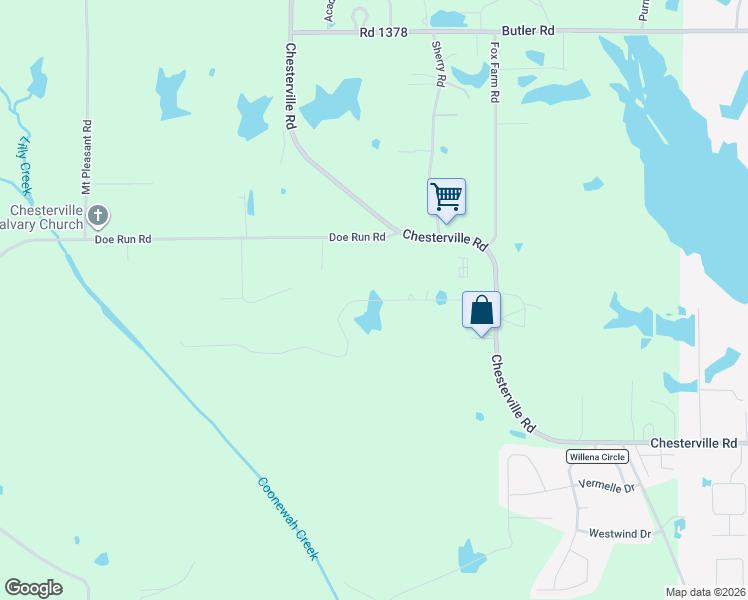 map of restaurants, bars, coffee shops, grocery stores, and more near Prairie Cove in Tupelo