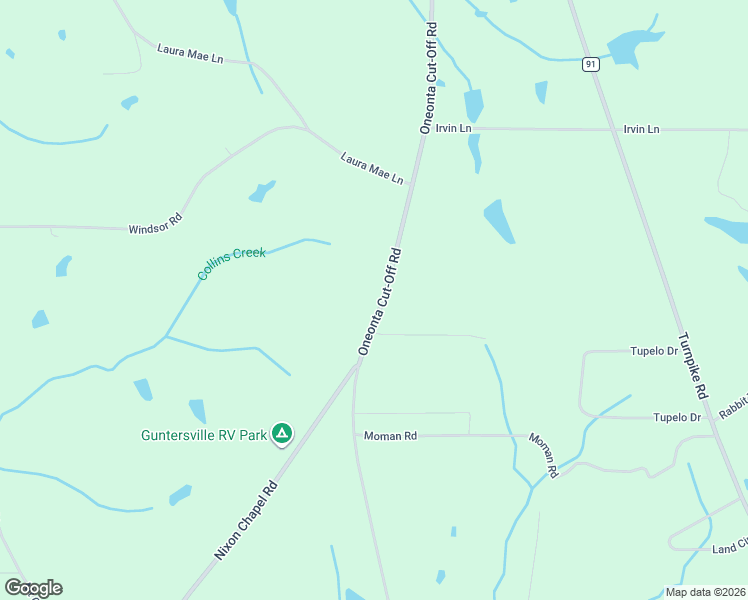 map of restaurants, bars, coffee shops, grocery stores, and more near 1285 Oneonta Cut-Off Road in Albertville