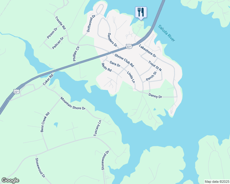 map of restaurants, bars, coffee shops, grocery stores, and more near 138 Richardson Drive in Greenwood