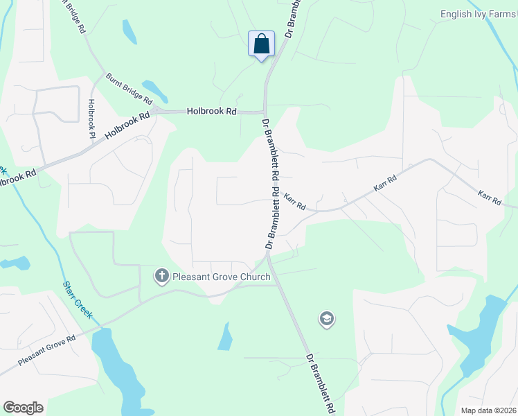 map of restaurants, bars, coffee shops, grocery stores, and more near 3095 Aintree Chase in Cumming