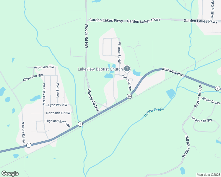 map of restaurants, bars, coffee shops, grocery stores, and more near 194 Salem Drive Northwest in Rome