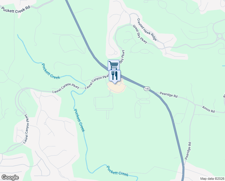 map of restaurants, bars, coffee shops, grocery stores, and more near 31 Laurel Canyon Village Circle in Canton