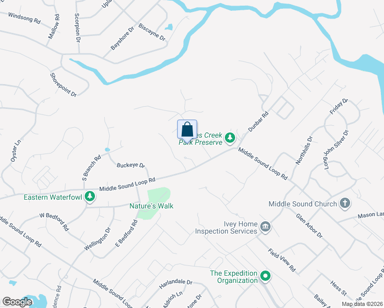 map of restaurants, bars, coffee shops, grocery stores, and more near 7205 Anaca Point Road in Wilmington