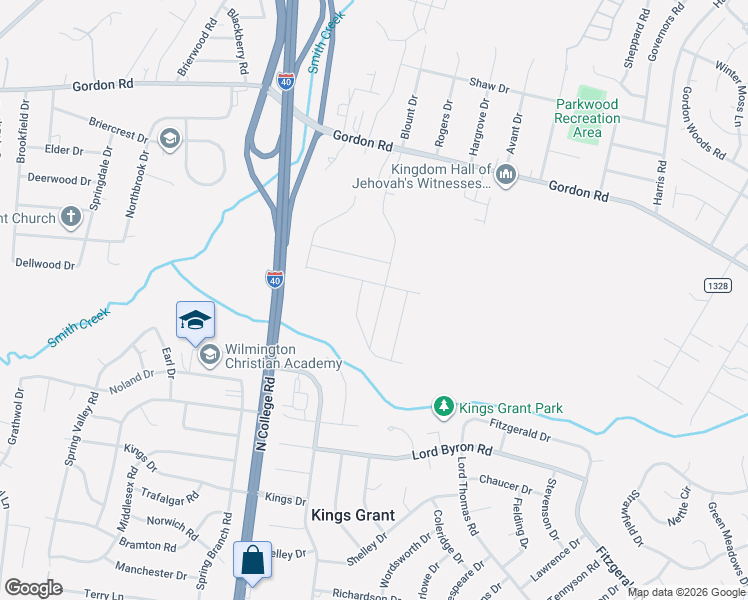 map of restaurants, bars, coffee shops, grocery stores, and more near 1425 Lewis Landing Avenue in Wilmington