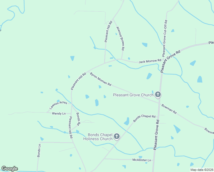 map of restaurants, bars, coffee shops, grocery stores, and more near 465 Byron Moman Road in Albertville